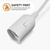 imageSimple Deluxe 1Pack 15 Feet Extension Hanging Lantern Pendant Light Lamp Cord Cable E26 Socket no Bulb Included OnOff Switch 6Pack Lamp Cord12 ftGear Switch1 Pack