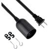 imageSimple Deluxe 1Pack 15 Feet Extension Hanging Lantern Pendant Light Lamp Cord Cable E26 Socket no Bulb Included OnOff Switch 6Pack Lamp Cord15 ft