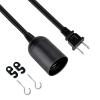 imageSimple Deluxe 1Pack 15 Feet Extension Hanging Lantern Pendant Light Lamp Cord Cable E26 Socket no Bulb Included OnOff Switch 6Pack Lamp Cord15 ft