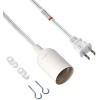 imageSimple Deluxe 1Pack 15 Feet Extension Hanging Lantern Pendant Light Lamp Cord Cable E26 Socket no Bulb Included OnOff Switch 6Pack Lamp Cord15 ftNew