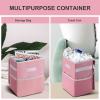 imageSimple Deluxe 2 Pack Car Trash Can with Lid LeakProof Car Garbage Can with Storage Pockets Collapsible Multipurpose Car Trash Bag for Car Accessories 2 Gallon Pink