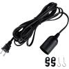 imageSimple Deluxe 20 Feet Extension Hanging Lantern Pendant Light Lamp Cord Cable E26 Socket no Bulb Included OnOff Switch 2 Pack WhiteBlack1 Pack