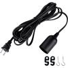 imageSimple Deluxe 20 Feet Extension Hanging Lantern Pendant Light Lamp Cord Cable E26 Socket no Bulb Included OnOff Switch 2 Pack WhiteBlack2 Pack
