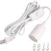 imageSimple Deluxe 20 Feet Extension Hanging Lantern Pendant Light Lamp Cord Cable E26 Socket no Bulb Included OnOff Switch 2 Pack WhiteWhite1 Pack