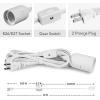 imageSimple Deluxe 20 Feet Extension Hanging Lantern Pendant Light Lamp Cord Cable E26 Socket no Bulb Included OnOff Switch 2 Pack WhiteWhite1 Pack