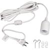 imageSimple Deluxe 20 Feet Extension Hanging Lantern Pendant Light Lamp Cord Cable E26 Socket no Bulb Included OnOff Switch 2 Pack WhiteWhite1 Pack