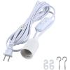 imageSimple Deluxe 20 Feet Extension Hanging Lantern Pendant Light Lamp Cord Cable E26 Socket no Bulb Included OnOff Switch 2 Pack WhiteWhite2 Pack