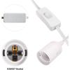 imageSimple Deluxe 20 Feet Extension Hanging Lantern Pendant Light Lamp Cord Cable E26 Socket no Bulb Included OnOff Switch 2 Pack WhiteWhite6 Pack