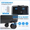 imageSimple Deluxe 20 Inch Hardside Carry On Luggage Suitcase with Double Spinner Wheels ampamp TSA Lock Hard Shell Expandable Rolling Lightweight WhiteBlack