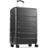 imageSimple Deluxe 20 Inch Hardside Carry On Luggage Suitcase with Double Spinner Wheels ampamp TSA Lock Hard Shell Expandable Rolling Lightweight WhiteBlack