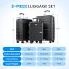 imageSimple Deluxe 20 Inch Hardside Carry On Luggage Suitcase with Double Spinner Wheels ampamp TSA Lock Hard Shell Expandable Rolling Lightweight WhiteBlack