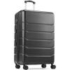 imageSimple Deluxe 20 Inch Hardside Carry On Luggage Suitcase with Double Spinner Wheels ampamp TSA Lock Hard Shell Expandable Rolling Lightweight WhiteBlack