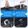 imageSimple Deluxe 20 Inch Hardside Carry On Luggage Suitcase with Double Spinner Wheels ampamp TSA Lock Hard Shell Expandable Rolling Lightweight WhiteBlack