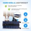 imageSimple Deluxe 20 Inch Hardside Carry On Luggage Suitcase with Double Spinner Wheels ampamp TSA Lock Hard Shell Expandable Rolling Lightweight WhiteBlue