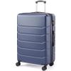 imageSimple Deluxe 20 Inch Hardside Carry On Luggage Suitcase with Double Spinner Wheels ampamp TSA Lock Hard Shell Expandable Rolling Lightweight WhiteBlue