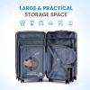 imageSimple Deluxe 20 Inch Hardside Carry On Luggage Suitcase with Double Spinner Wheels ampamp TSA Lock Hard Shell Expandable Rolling Lightweight WhiteBlue