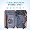 imageSimple Deluxe 20 Inch Hardside Carry On Luggage Suitcase with Double Spinner Wheels ampamp TSA Lock Hard Shell Expandable Rolling Lightweight WhitePink