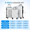 imageSimple Deluxe 20 Inch Hardside Carry On Luggage Suitcase with Double Spinner Wheels ampamp TSA Lock Hard Shell Expandable Rolling Lightweight WhiteWhite