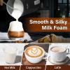 imageSimple Deluxe 4in1 Milk Frother Electric Milk Steamer 240ml812oz Automatic Hot and Cold Milk Foam Maker and Milk Warmer for Latte Macchiato CappuccinosBlack