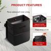 imageSimple Deluxe Car Trash Can With Lid Storage Pockets LeakProof Garbage Container Adjustable Straps Waterproof Portable Collapsible 2 Gallon Black