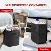 imageSimple Deluxe Car Trash Can With Lid Storage Pockets LeakProof Garbage Container Adjustable Straps Waterproof Portable Collapsible 2 Gallon Black