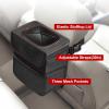imageSimple Deluxe Car Trash Can With Lid Storage Pockets LeakProof Garbage Container Adjustable Straps Waterproof Portable Collapsible 2 Gallon Black