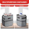 imageSimple Deluxe Car Trash Can with Lid and Storage Pockets Multipurpose Garbage Bin with Adjustable Straps Collapsible and Portable Organizer 2 Gallon Grey