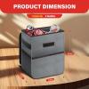 imageSimple Deluxe Car Trash Can with Lid and Storage Pockets Multipurpose Garbage Bin with Adjustable Straps Collapsible and Portable Organizer 2 Gallon Grey