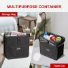 imageSimple Deluxe Car Trash Can with Storage Pockets Multipurpose Car Garbage Bin with Adjustable Straps Hanging for Headrest Foldable and Portable Organizer 3 Gallon Black3 Gallon