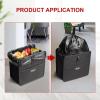 imageSimple Deluxe Car Trash Can with Storage Pockets Multipurpose Car Garbage Bin with Adjustable Straps Hanging for Headrest Foldable and Portable Organizer 3 Gallon Black3 Gallon