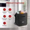 imageSimple Deluxe Car Trash Can with Storage Pockets Multipurpose Car Garbage Bin with Adjustable Straps Hanging for Headrest Foldable and Portable Organizer 3 Gallon Black2 Gallon