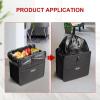 imageSimple Deluxe Car Trash Can with Storage Pockets Multipurpose Car Garbage Bin with Adjustable Straps Hanging for Headrest Foldable and Portable Organizer 3 Gallon Black3 Gallon Pack of 2