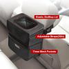 imageSimple Deluxe Car Trash Can with Storage Pockets Multipurpose Car Garbage Bin with Adjustable Straps Hanging for Headrest Foldable and Portable Organizer 3 Gallon Black2 Gallon