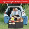 imageSimple Deluxe Car Trunk Organizer 2 Compartments Collapsible Trunk Storage Antislip Design Made of Waterproof 600D Oxford Polyester Suitable for Minivan SUV Truck Standard Size Black 2 Pack2 Pack