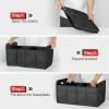 imageSimple Deluxe Car Trunk Organizer 2 Compartments Collapsible Trunk Storage Antislip Design Made of Waterproof 600D Oxford Polyester Suitable for Minivan SUV Truck Standard Size Black 2 Pack2 Pack