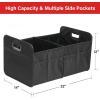 imageSimple Deluxe Car Trunk Organizer 2 Compartments Collapsible Trunk Storage Antislip Design Made of Waterproof 600D Oxford Polyester Suitable for SUV Minivan Standard Size Red 2 PackBlack New Design
