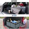 imageSimple Deluxe Car Trunk Organizer 2 Compartments Collapsible Trunk Storage Antislip Design Made of Waterproof 600D Oxford Polyester Suitable for SUV Minivan Standard Size Red 2 PackGreyGreen