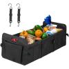 imageSimple Deluxe Car Trunk Organizer 2 Compartments Collapsible Trunk Storage Antislip Design Made of Waterproof 600D Oxford Polyester Suitable for SUV Minivan Standard Size Red 2 PackBlack New