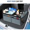 imageSimple Deluxe Car Trunk Organizer 2 Compartments Collapsible Trunk Storage Antislip Design Made of Waterproof 600D Oxford Polyester Suitable for SUV Minivan Standard Size Red 2 PackGreyGreen