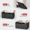 imageSimple Deluxe Car Trunk Organizer 2 Compartments Collapsible Trunk Storage Antislip Design Made of Waterproof 600D Oxford Polyester Suitable for SUV Minivan Standard Size Red 2 PackBlack