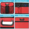 imageSimple Deluxe Car Trunk Organizer 2 Compartments Collapsible Trunk Storage Antislip Design Made of Waterproof 600D Oxford Polyester Suitable for SUV Minivan Standard Size Red 2 PackRed 2 Pack