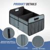 imageSimple Deluxe Car Trunk Organizer Antislip Design Made of Waterproof 600D Oxford Polyester 2 Compartments Collapsible Trunk Storage Suitable for SUV 14quot D x 22quot W x 12quot H RedGreyGreen