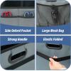 imageSimple Deluxe Car Trunk Organizer Antislip Design Made of Waterproof 600D Oxford Polyester 2 Compartments Collapsible Trunk Storage Suitable for SUV 14quot D x 22quot W x 12quot H RedGreyGreen