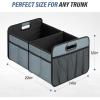 imageSimple Deluxe Car Trunk Organizer Antislip Design Made of Waterproof 600D Oxford Polyester 2 Compartments Collapsible Trunk Storage Suitable for SUV 14quot D x 22quot W x 12quot H RedGreyGreen