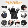 imageSimple Deluxe Dog Car Seat Cover Waterproof with Mesh Window and 3 Storage Pocket Durable Scratchproof ampamp Nonslip Dog Car Hammock with Universal Size for Cars Trucks SUVs StandardStandard54 W x 58 L