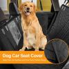 imageSimple Deluxe Dog Car Seat Cover Waterproof with Mesh Window and 3 Storage Pocket Durable Scratchproof ampamp Nonslip Dog Car Hammock with Universal Size for Cars Trucks SUVs StandardStandard54 W x 58 L