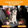 imageSimple Deluxe Dog Car Seat Cover Waterproof with Mesh Window and 3 Storage Pocket Durable Scratchproof ampamp Nonslip Dog Car Hammock with Universal Size for Cars Trucks SUVs StandardStandard54 W x 58 L