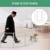 imageSimple Deluxe Dog Playpen Indoor Outdoor 32quot Height 8 Panels Fence with AntiRust Coating Metal Heavy Portable Foldable Dog Pen for SmallMedium Dogs RV Camping BlackWhite