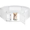 imageSimple Deluxe Dog Playpen Indoor Outdoor 32quot Height 8 Panels Fence with AntiRust Coating Metal Heavy Portable Foldable Dog Pen for SmallMedium Dogs RV Camping BlackWhite