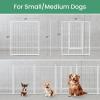 imageSimple Deluxe Dog Playpen Indoor Outdoor 32quot Height 8 Panels Fence with AntiRust Coating Metal Heavy Portable Foldable Dog Pen for SmallMedium Dogs RV Camping BlackWhite